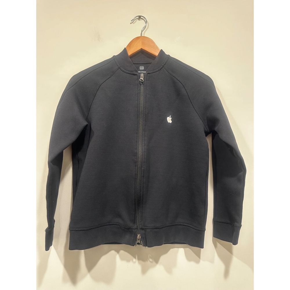 Apple Employee Exclusive Full Zip Bomber Jacket Black XXS Tech Promo Logo